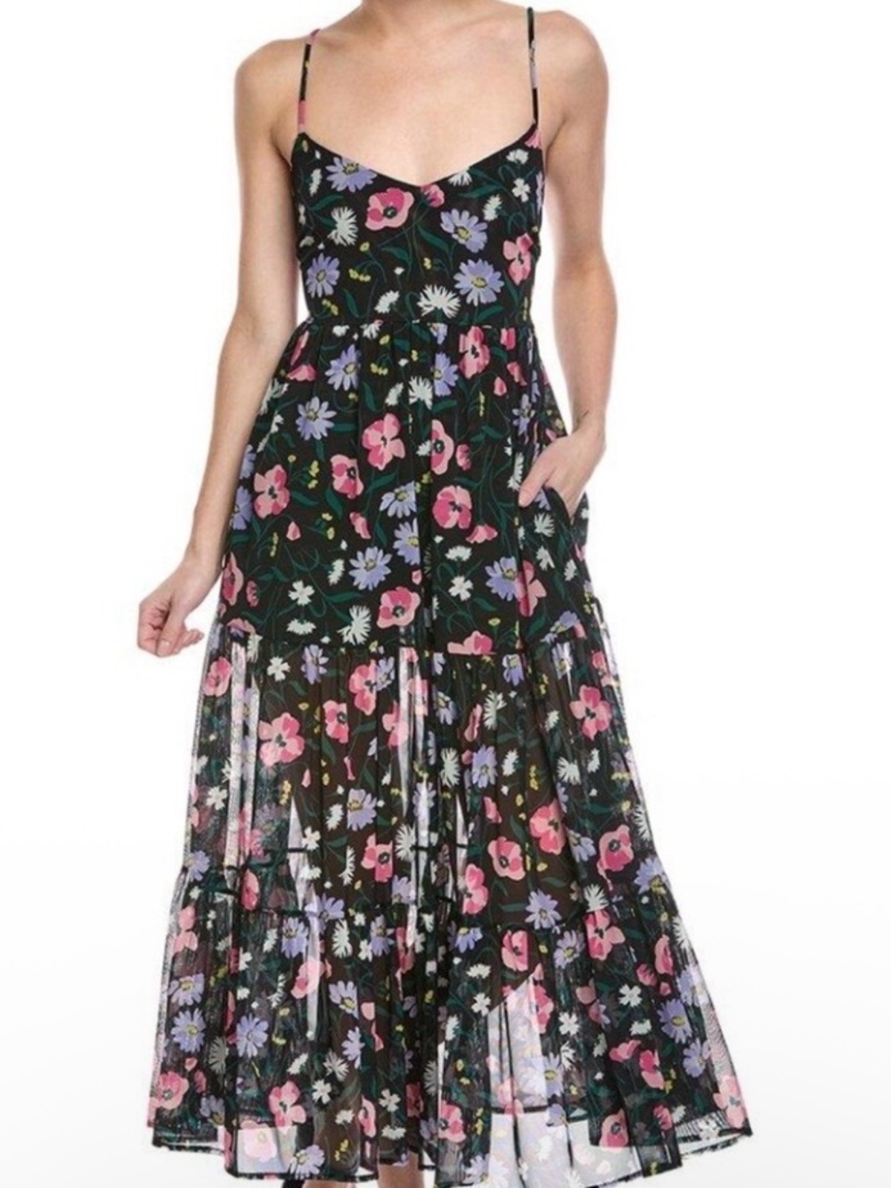 Kate Spade New YorkFloral Toile Tier Cover Up Dress